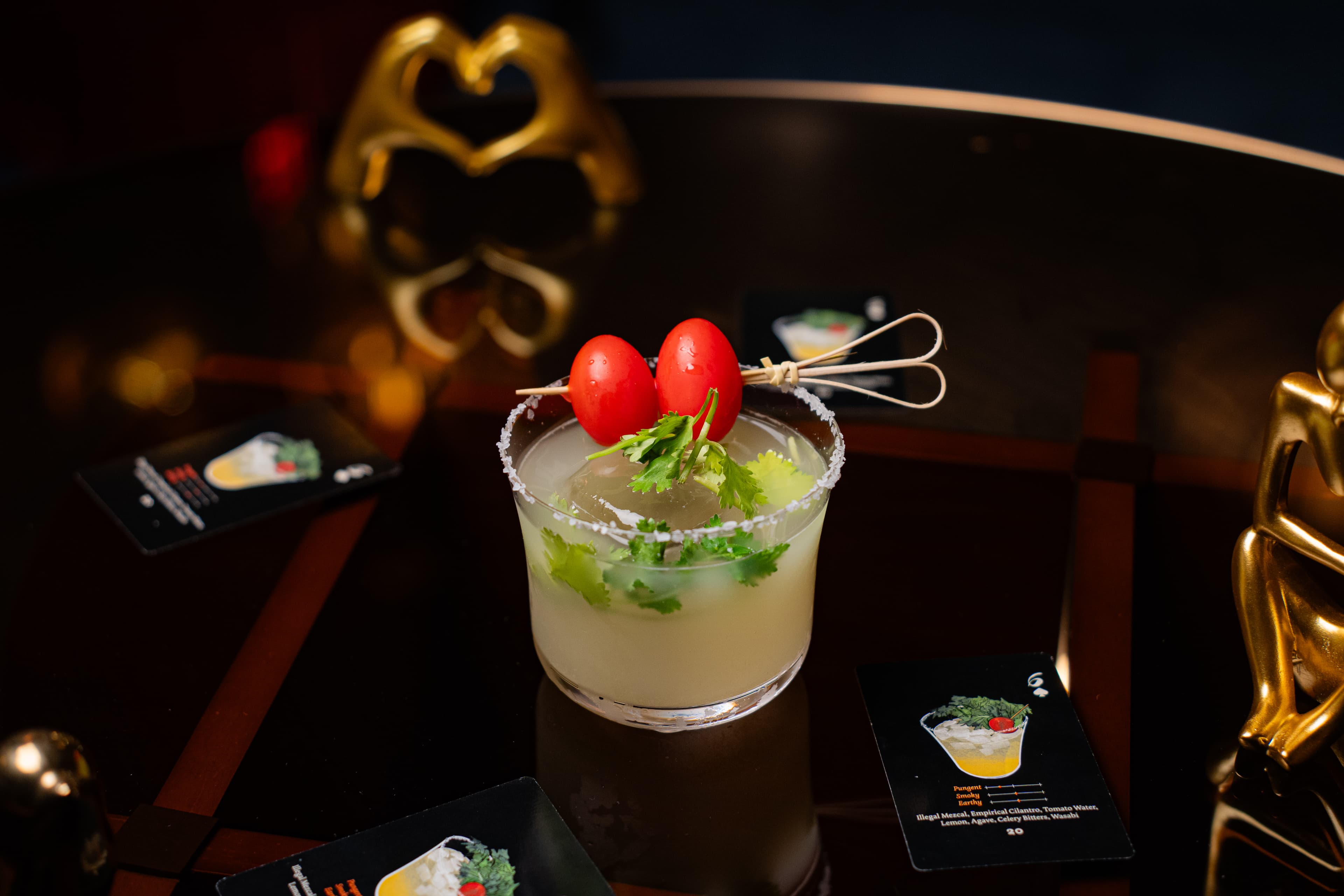 Wasabi Mary savory cocktail with tomato and herbs at RokuNana NYC